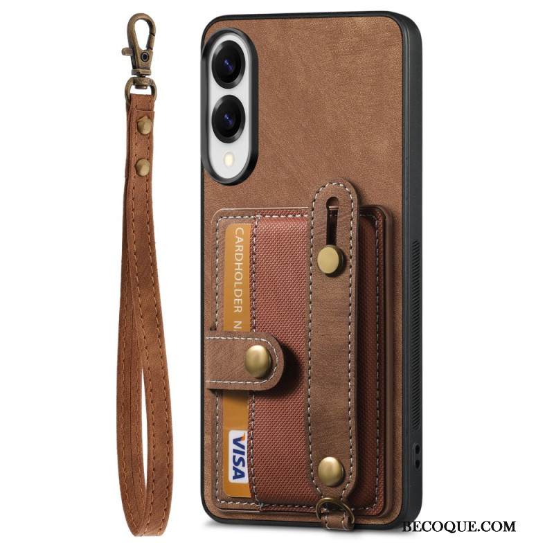 Puhelinkuoret Samsung Galaxy S25 5g Edge Retrokorttikotelo Ja Rannehihna