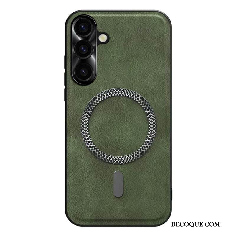 Puhelinkuoret Samsung Galaxy S26 Plus Nahkaefekti Ja Metallinen Linssikehys