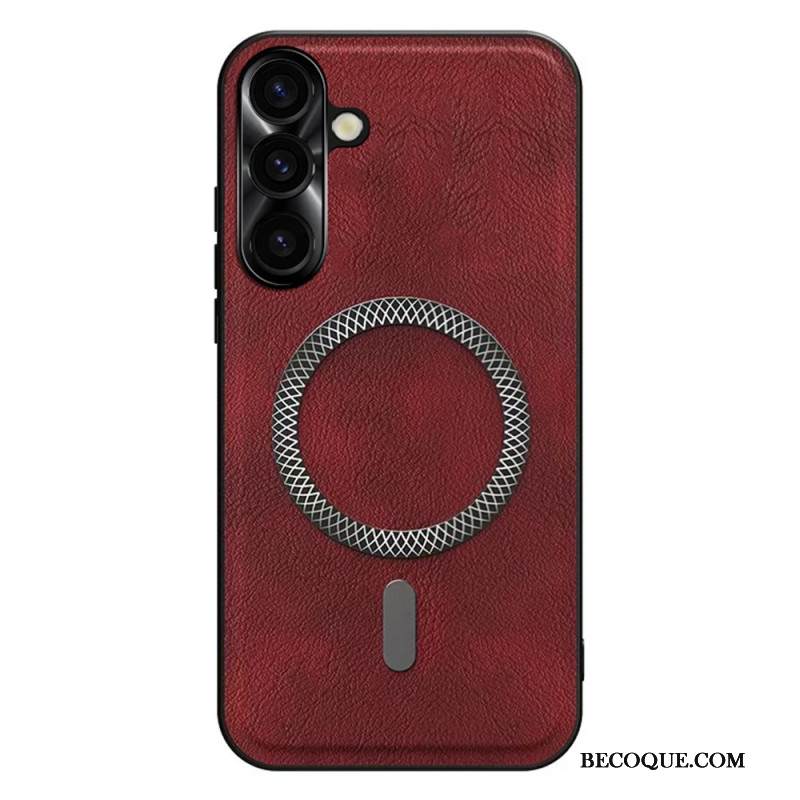 Puhelinkuoret Samsung Galaxy S26 Plus Nahkaefekti Ja Metallinen Linssikehys