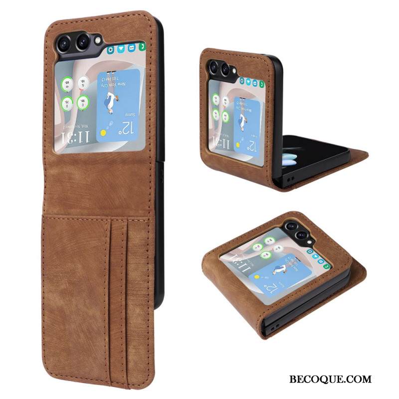 Puhelinkuoret Samsung Galaxy Z Flip 7 Fe Nahkakorttiefekti Pidike