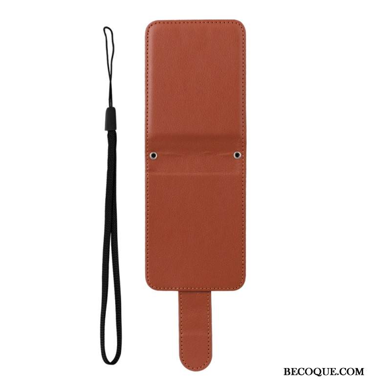 Puhelinkuoret Samsung Galaxy Z Flip 7 Fe Nahkakuvioinen Korttikotelo