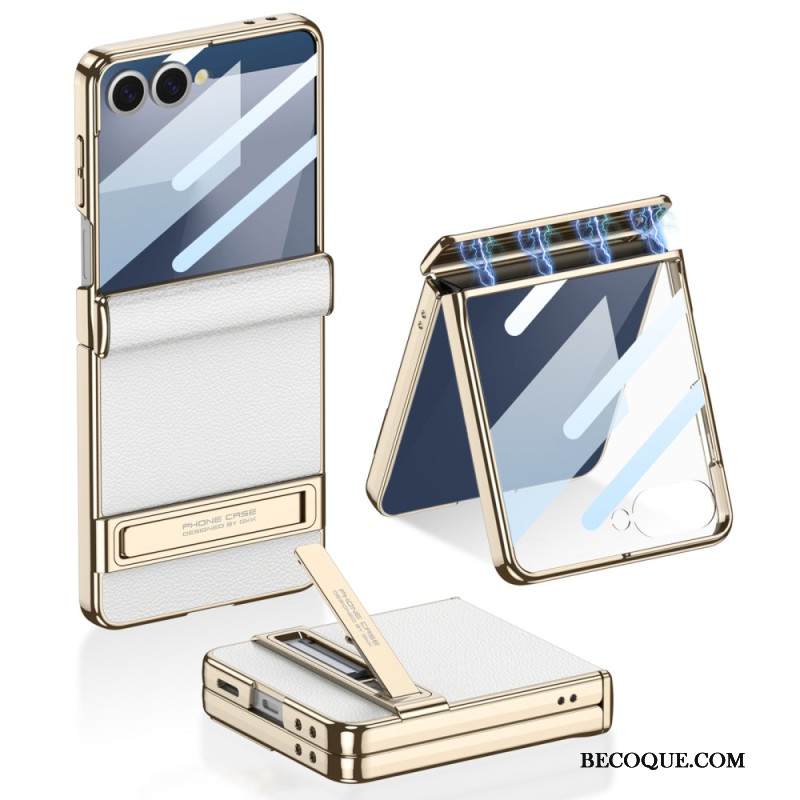 Puhelinkuoret Samsung Galaxy Z Flip 7 Keinonahka Ja Gkk-tuki