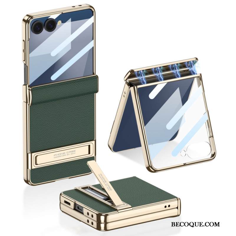 Puhelinkuoret Samsung Galaxy Z Flip 7 Keinonahka Ja Gkk-tuki