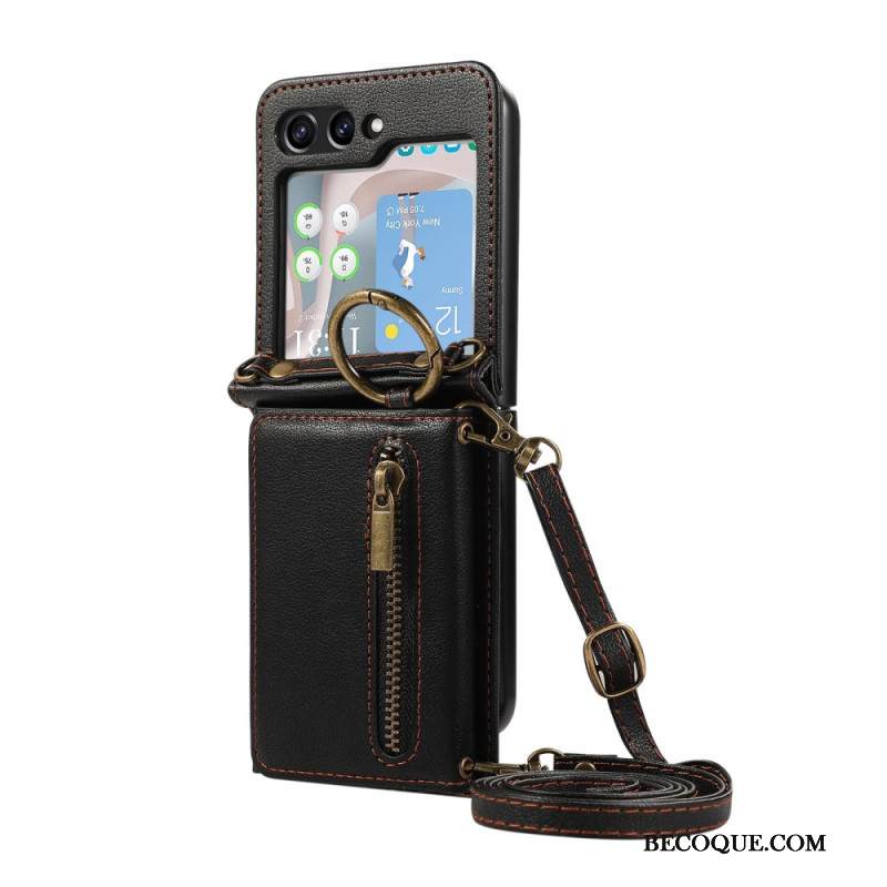 Puhelinkuoret Samsung Galaxy Z Flip 7 Lompakko Ja Olkahihna