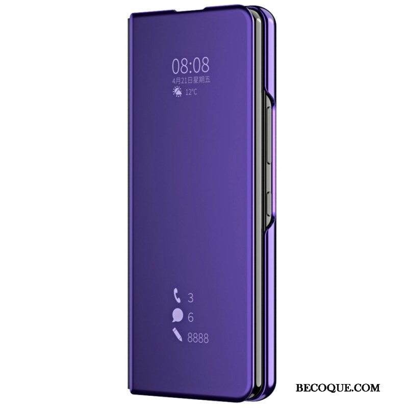 Puhelinkuoret Samsung Galaxy Z Fold 4 Kotelot Flip Peili Ja Läpinäkyvyys