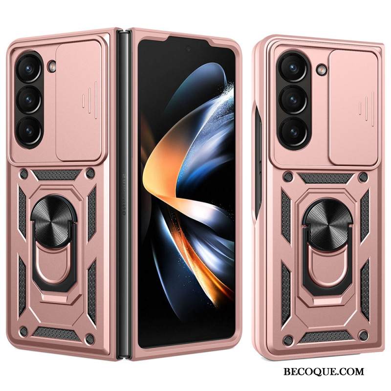 Puhelinkuoret Samsung Galaxy Z Fold 7 Sormuspidike Ja Liukuva Kameransuoja