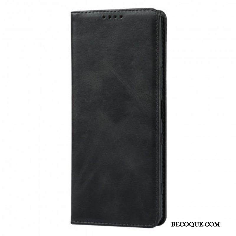 Puhelinkuoret Sony Xperia 1 III Kotelot Flip Klassinen Aitoa Nahkaa