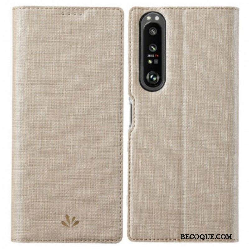 Puhelinkuoret Sony Xperia 1 III Kotelot Flip Teksturoitu Vili Dmx