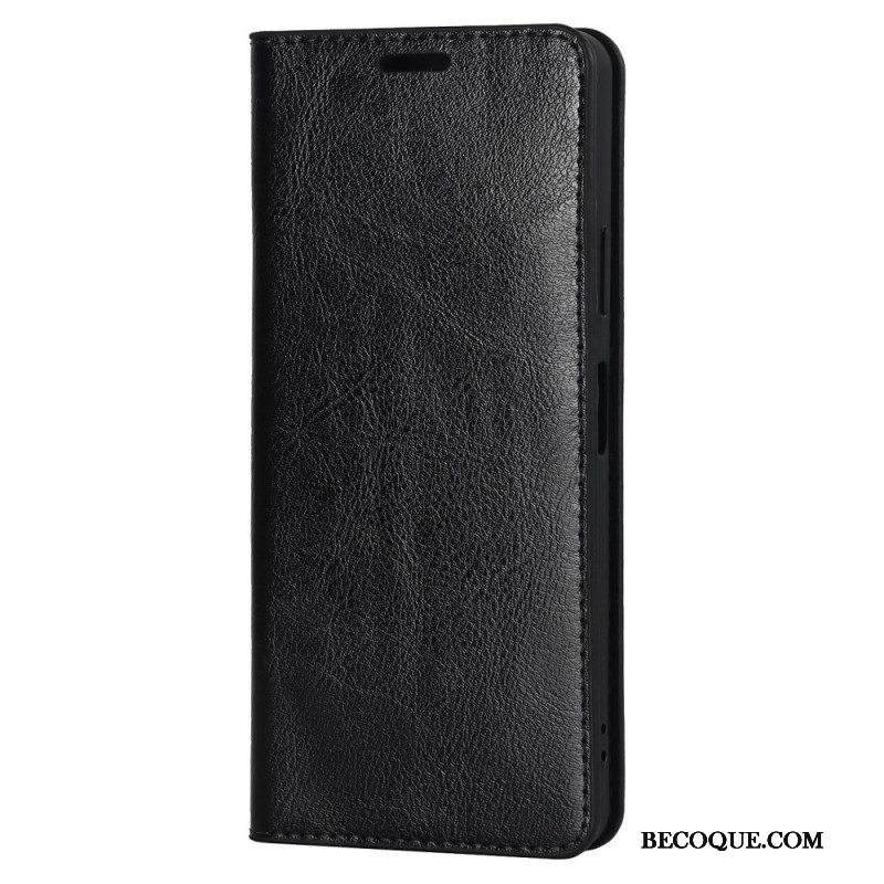 Puhelinkuoret Sony Xperia 10 IV Kotelot Flip Aito Nahka