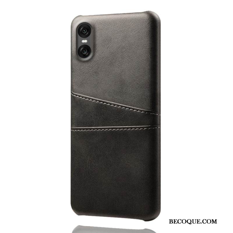 Puhelinkuoret Sony Xperia 10 Vii Nahkamainen Korttikotelo