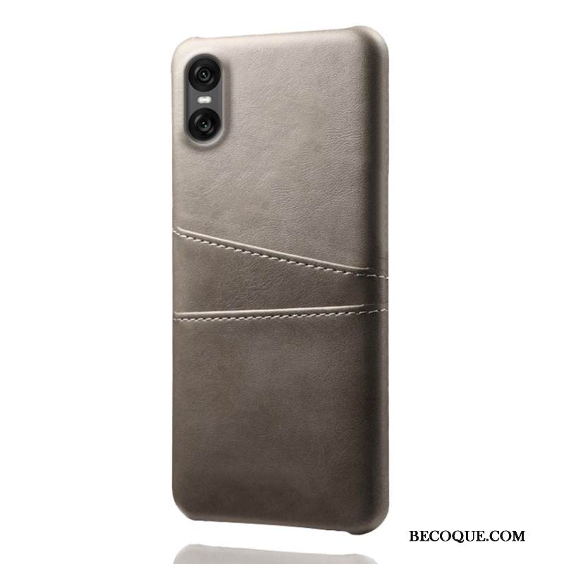 Puhelinkuoret Sony Xperia 10 Vii Nahkamainen Korttikotelo