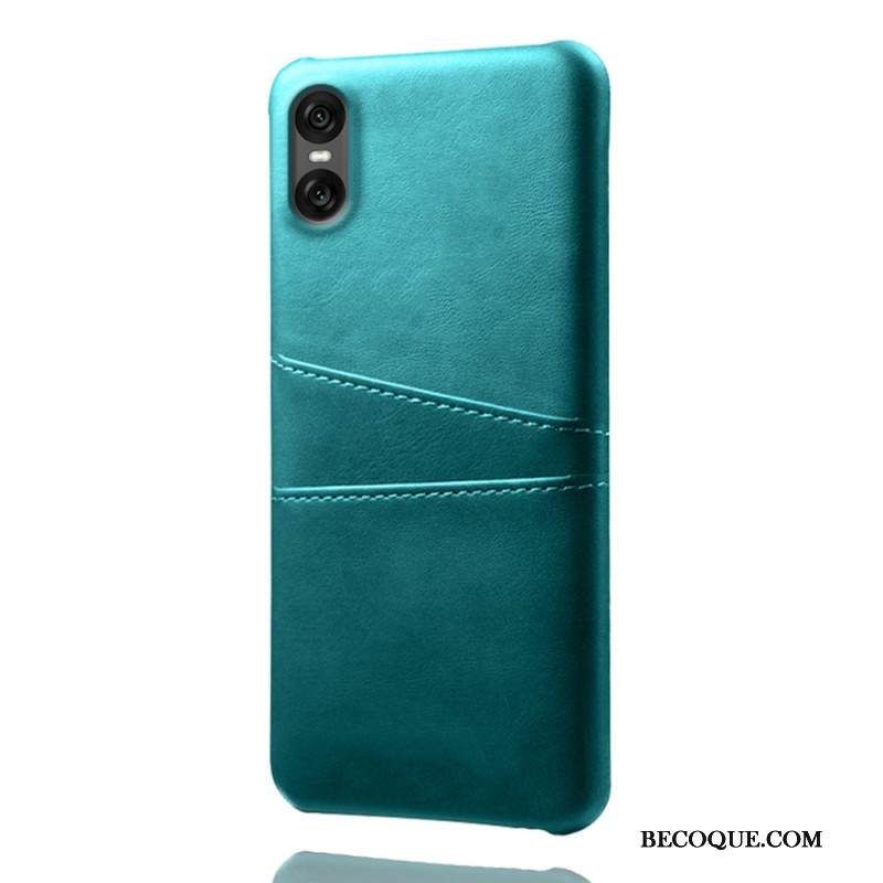 Puhelinkuoret Sony Xperia 10 Vii Nahkamainen Korttikotelo