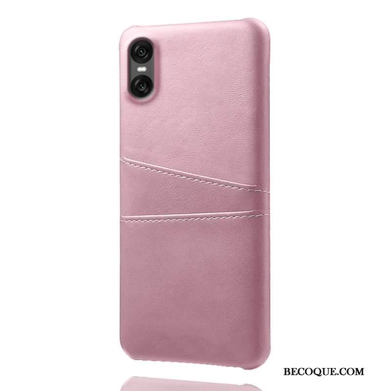 Puhelinkuoret Sony Xperia 10 Vii Nahkamainen Korttikotelo