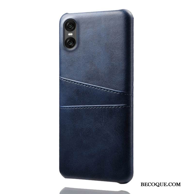 Puhelinkuoret Sony Xperia 10 Vii Nahkamainen Korttikotelo