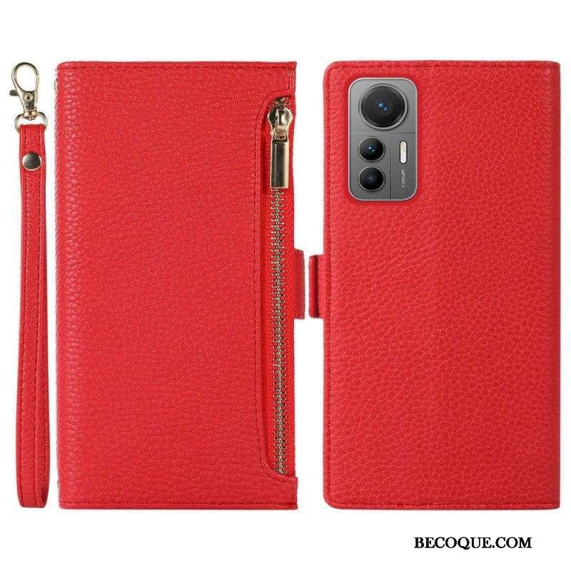 Puhelinkuoret Xiaomi 12 Lite Kotelot Flip Etupussi Ja Kaulanauha