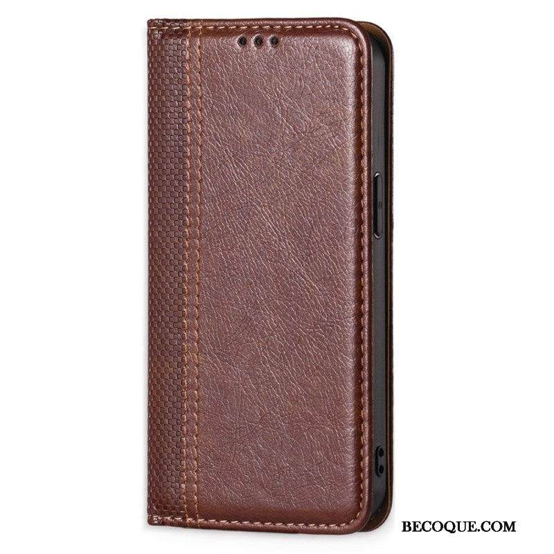 Puhelinkuoret Xiaomi 12 Pro Kotelot Flip Vintage Nahkaefekti