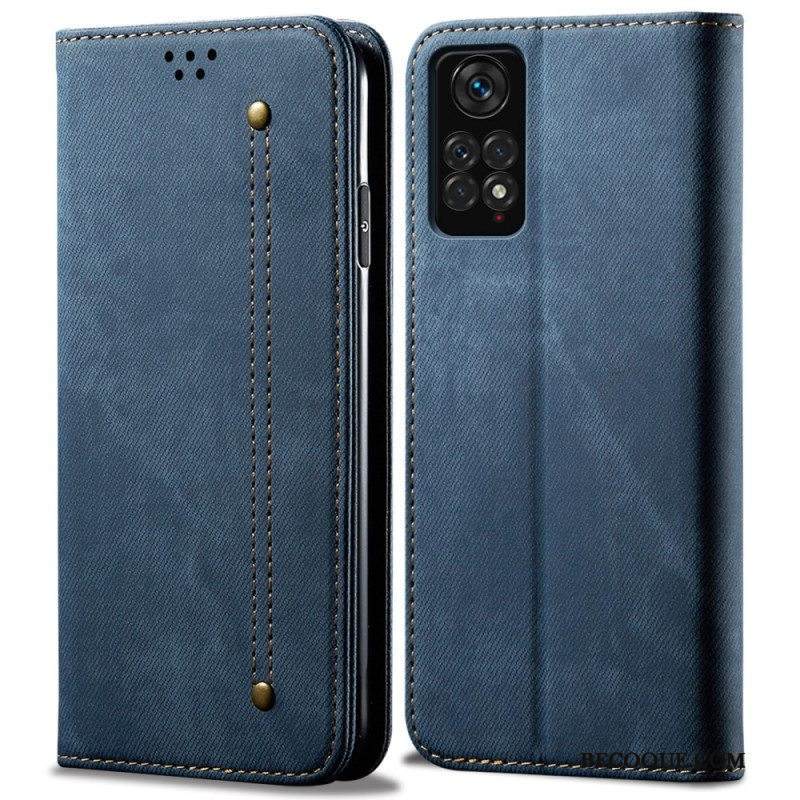 Puhelinkuoret Xiaomi Redmi Note 11 / 11S Kotelot Flip Denim Kangas