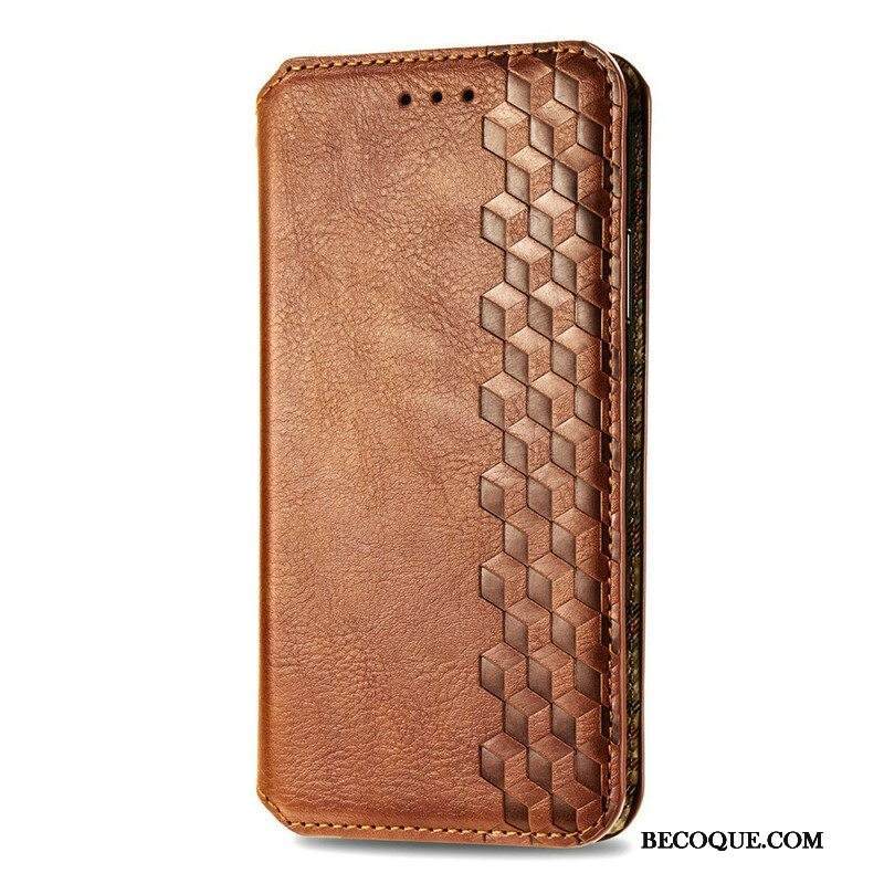 Puhelinkuoret iPhone 13 Mini Kotelot Flip Nahkaefekti Diamond Texture