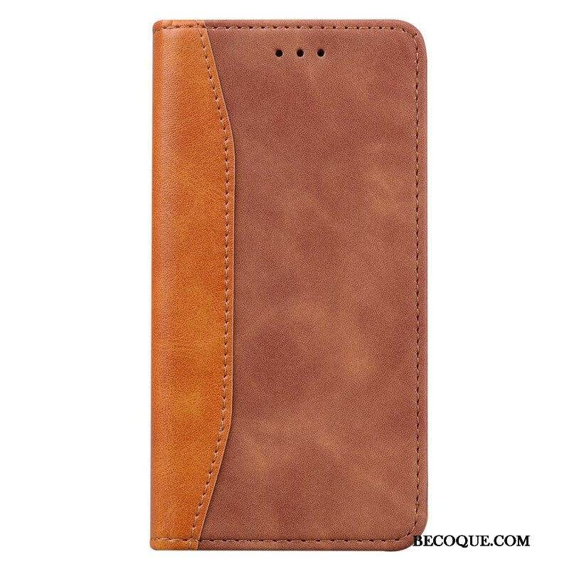 Puhelinkuoret iPhone 13 Pro Kotelot Flip Kaksisävyinen Business Leather -efekti