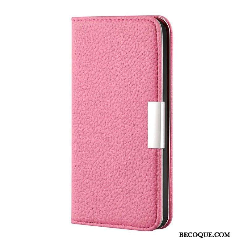 Puhelinkuoret iPhone 13 Pro Kotelot Flip Keinonahka Litchi Ultra Chic