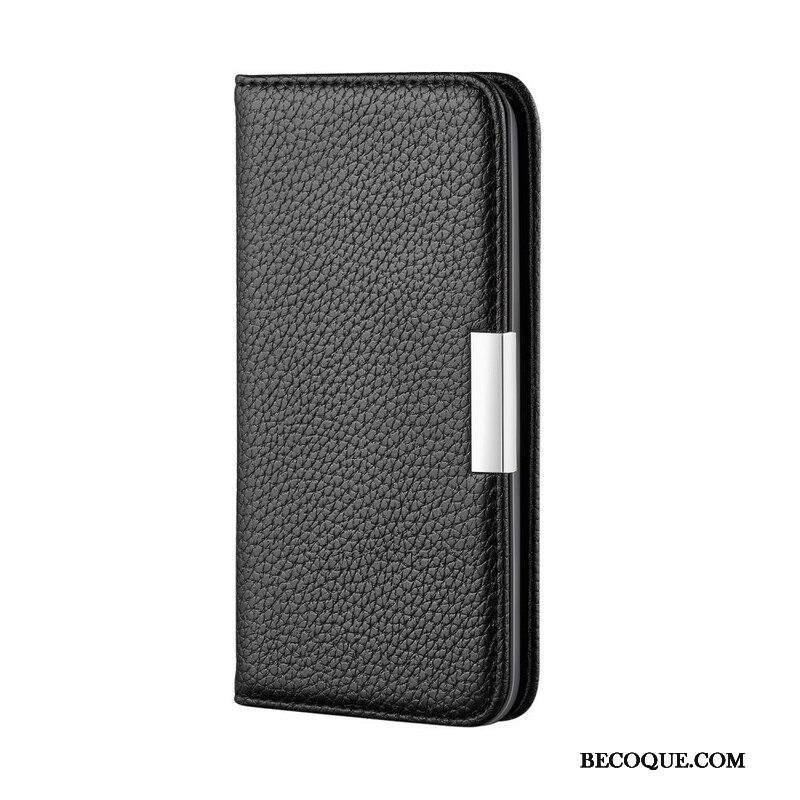 Puhelinkuoret iPhone 13 Pro Max Kotelot Flip Keinonahka Litchi Ultra Chic