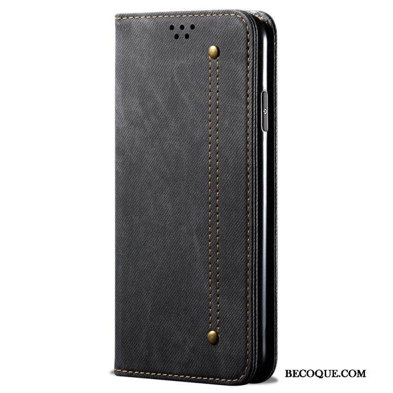 Puhelinkuoret iPhone 14 Kotelot Flip Denim Kangas