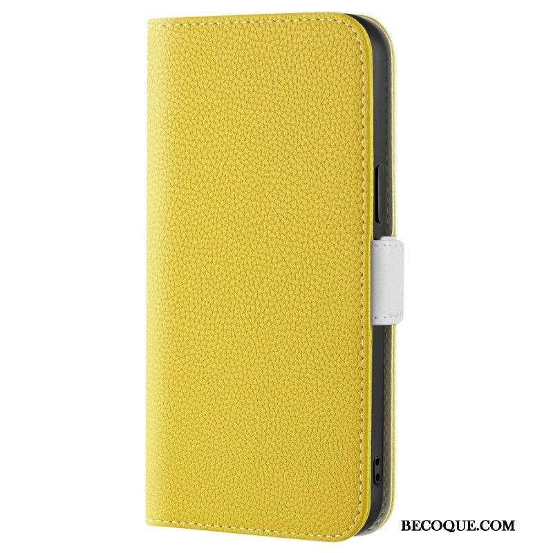 Puhelinkuoret iPhone 14 Kotelot Flip Litsi Tekonahkaa