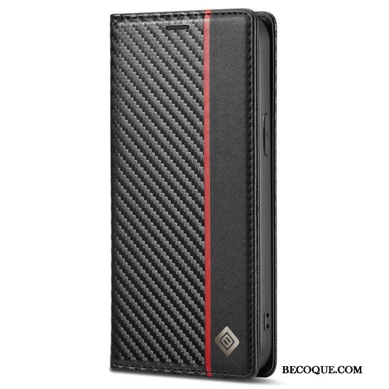 Puhelinkuoret iPhone 14 Plus Kotelot Flip Hiilikuitu