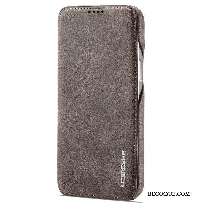 Puhelinkuoret iPhone 14 Pro Max Kotelot Flip Lc.imeeke Nahkaefekti