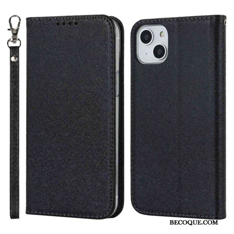 Puhelinkuoret iPhone 14 Suojaketju Kuori Kotelot Flip Strappy Silkki