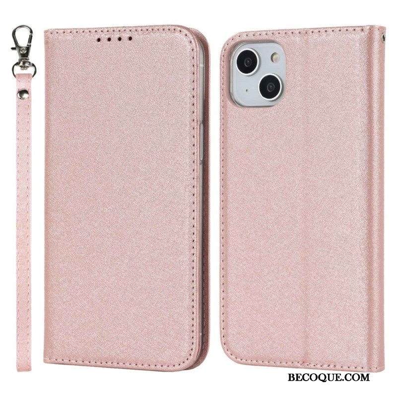 Puhelinkuoret iPhone 14 Suojaketju Kuori Kotelot Flip Strappy Silkki