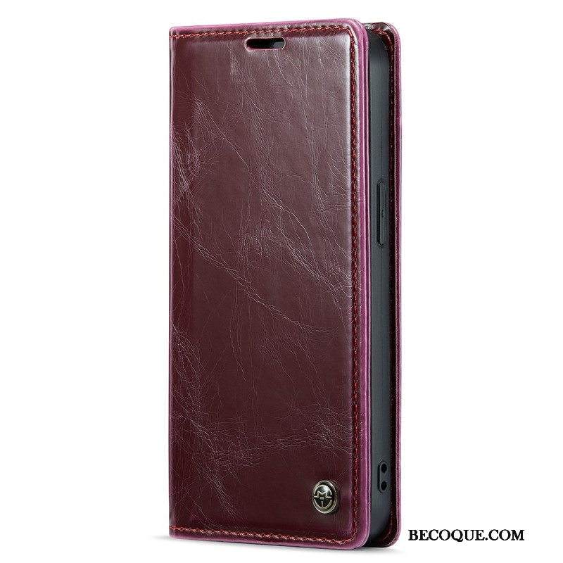 Puhelinkuoret iPhone 15 Plus Kotelot Flip Caseme Vahattu Keinonahka