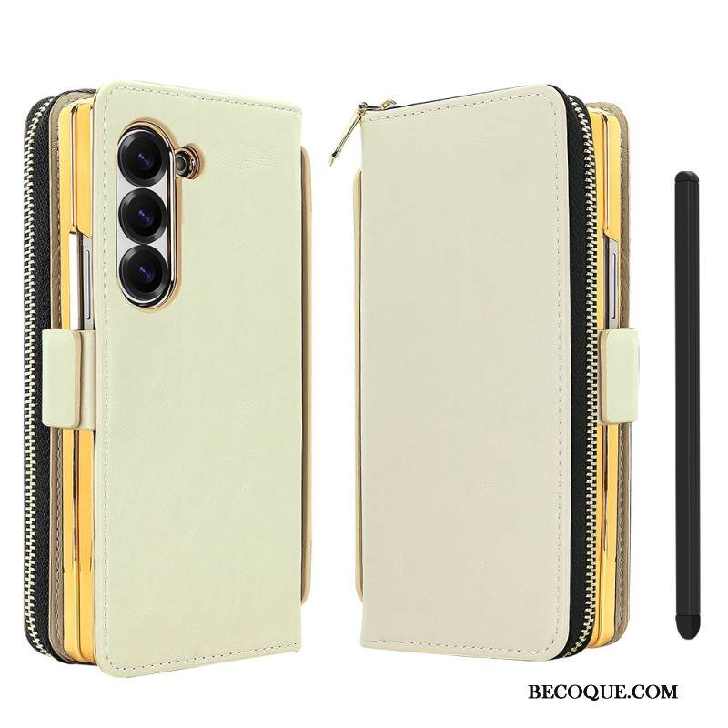 Samsung Galaxy Z Fold 7 Vetoketjullinen Pussi Ja Hihna