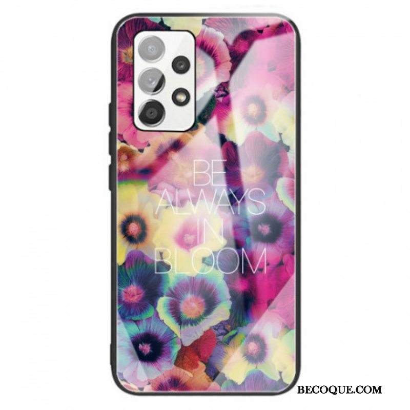 Case Samsung Galaxy A13 Be Always In Bloom Karkaistu Lasi