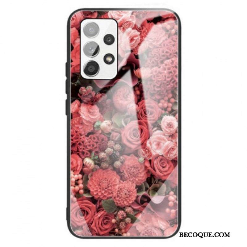 Case Samsung Galaxy A13 Rose Flowers Karkaistu Lasi