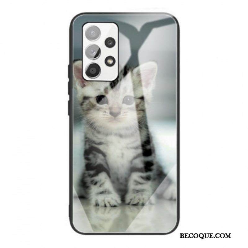 Case Samsung Galaxy A53 5G Kitten Karkaistu Lasi