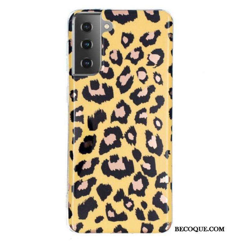 Case Samsung Galaxy S21 5G Leopard-tyylinen Marmori
