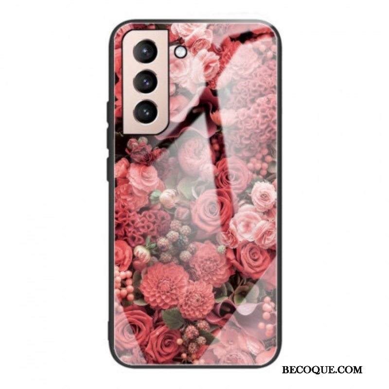 Case Samsung Galaxy S22 5G Rose Flowers Karkaistu Lasi
