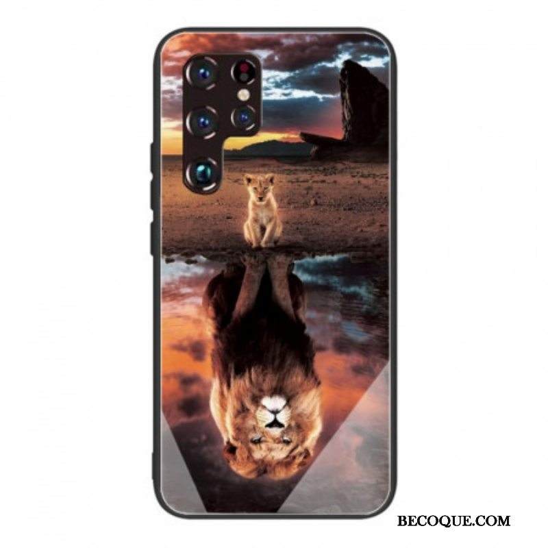 Case Samsung Galaxy S22 Ultra 5G Lion Cub's Dream Karkaistu Lasi