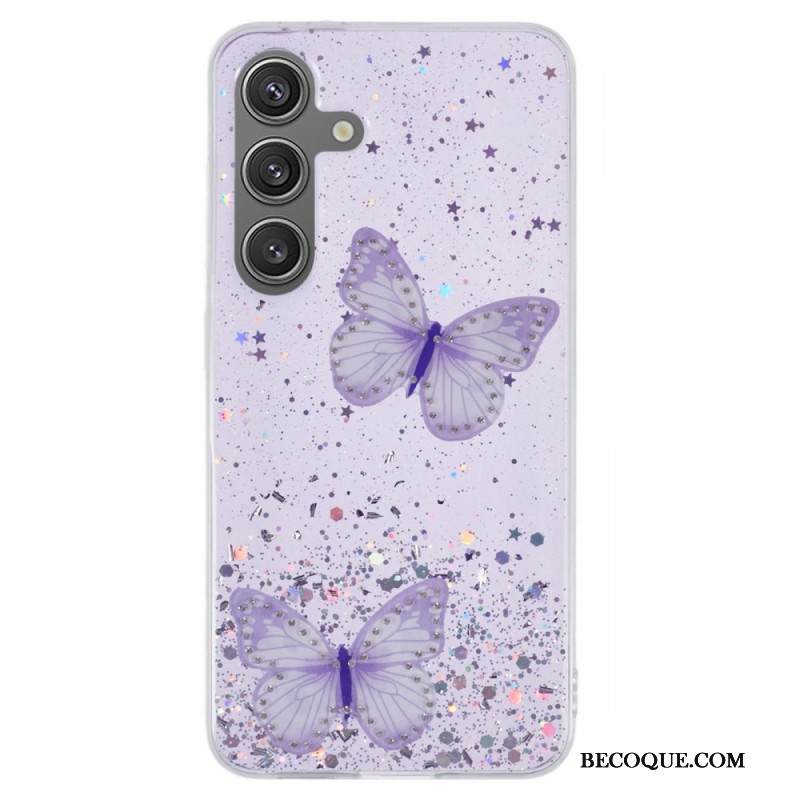 Case Samsung Galaxy S25 Plus 5g Puhelinkuoret Paljetteja Ja Perhosia