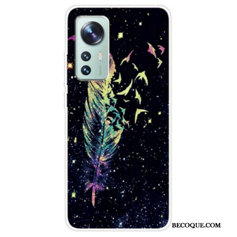Case Xiaomi 12 Pro Silikoninen Upea Höyhen