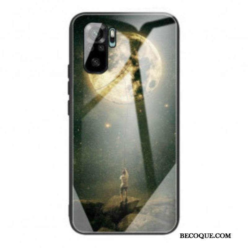 Case Xiaomi Redmi Note 10 / 10S Moon Man Karkaistu Lasi