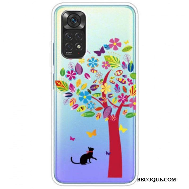 Case Xiaomi Redmi Note 11 / 11S Kissa Värikäs Puun Alla