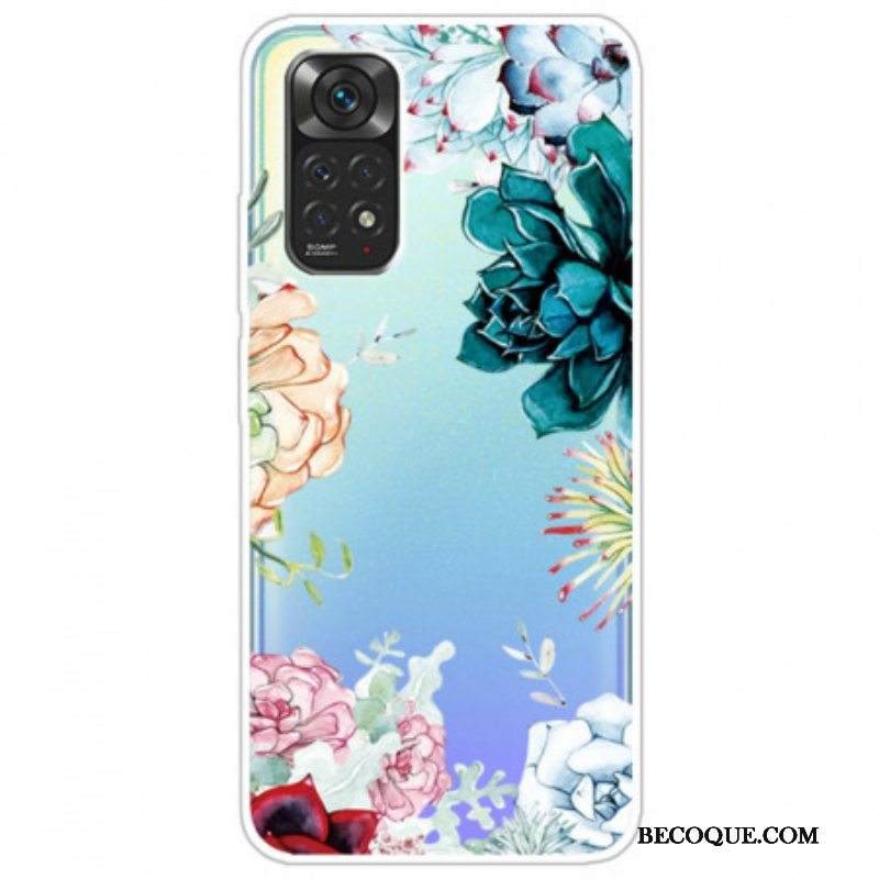 Case Xiaomi Redmi Note 11 / 11S Saumattomat Akvarellikukat