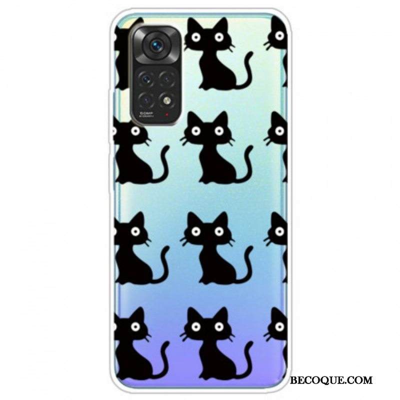 Case Xiaomi Redmi Note 11 Pro / 11 Pro 5G Useita Mustia Kissoja