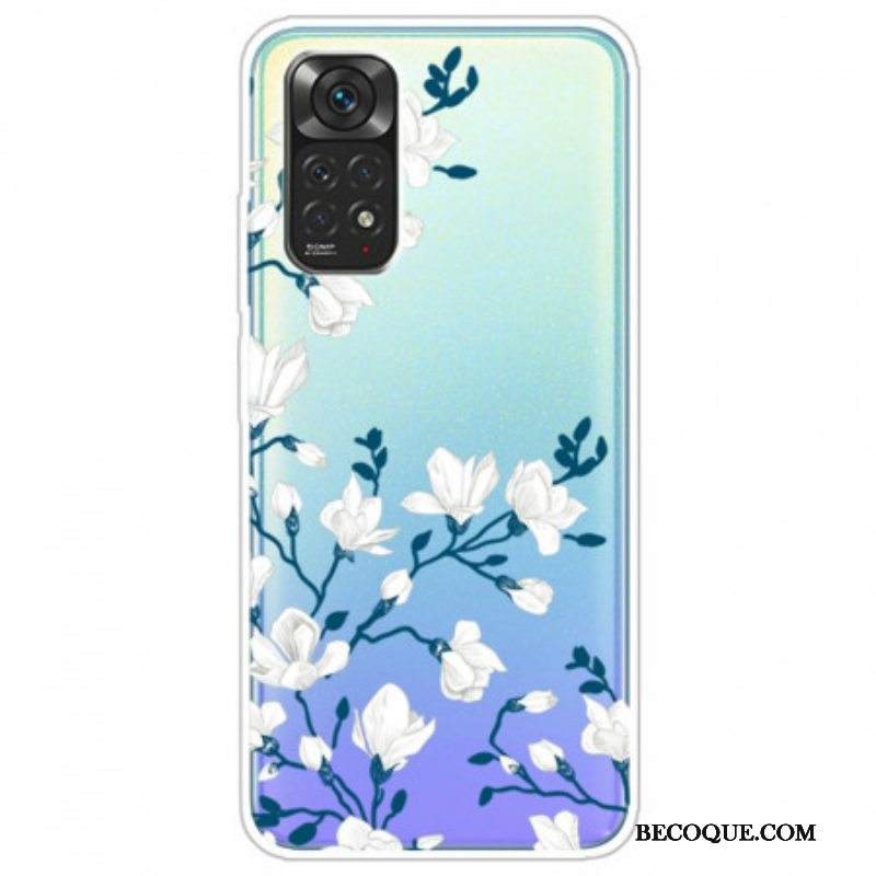 Case Xiaomi Redmi Note 11 Pro / 11 Pro 5G Valkoiset Kukat