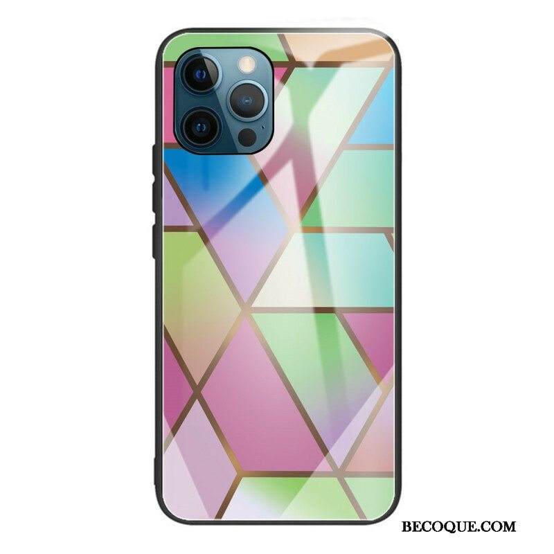 Case iPhone 13 Pro Geometria Marmori Karkaistu Lasi