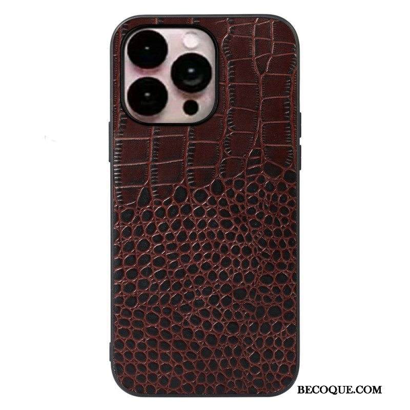 Case iPhone 14 Pro Max Aito Crocodile Texture -nahka