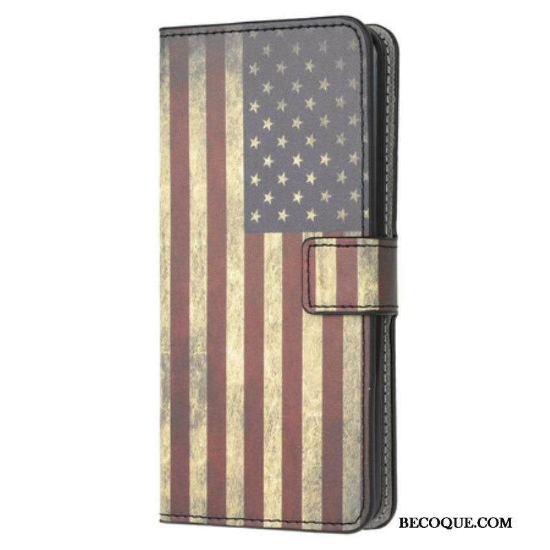 Flip Case Samsung Galaxy A42 5G Amerikan Lippu