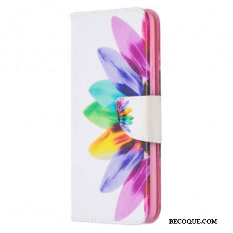 Flip Case Samsung Galaxy A52 4G / A52 5G / A52s 5G Akvarelli Kukka
